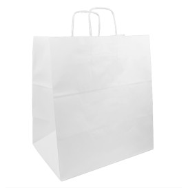 Papírové Tašky Bílý s Ouškems 100g/m² 36+24x39cm (50 Ks)