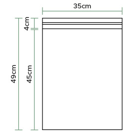 Tašky s Polypropylen CPP s Oknem Samolepící 35x45cm G160 (100 Ks)