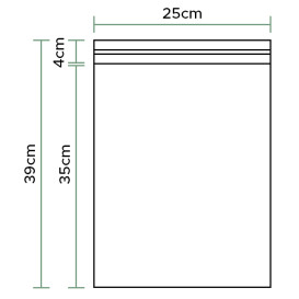 Tašky s Polypropylen CPP s Oknem Samolepící 25x35cm G160 (100 Ks)