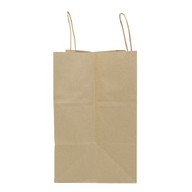 Paper Bag with Handles Kraft Hawanna 100g/m² 32+20x32cm (50 Units) 