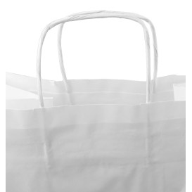 Papírové Tašky Bílý s Ouškems 100g/m² 36+24x39cm (200 Ks)