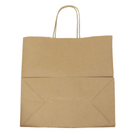 Papírové Tašky Kraft Hnědý s Ouškems 90g/m² 32+16x31cm (250 Ks)