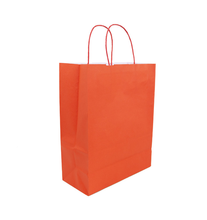 Papírové Tašky Kraft Červené s Ouškems 100g/m² 25+11x31cm (25 Ks) Papírové Tašky Kraft Červené s Ouškems 100g/m² 25+11x31cm (25 Ks)