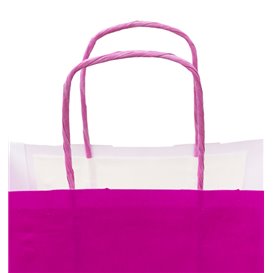 Papírové Tašky Fuchsie s Ouškems 100g/m² 22+9x23cm (25 Ks)