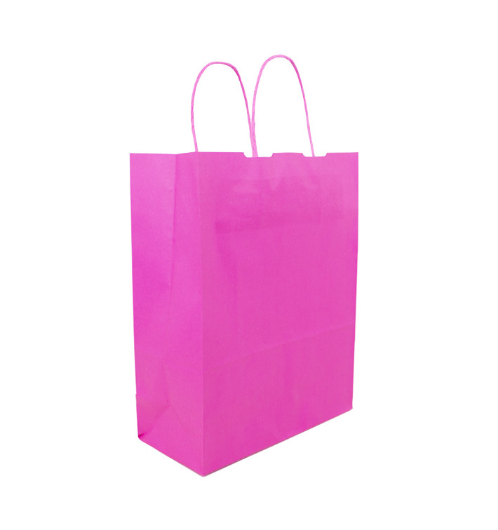 Papírové Tašky Fuchsie s Ouškems 100g/m² 25+11x31cm (200 Ks) Papírové Tašky Fuchsie s Ouškems 100g/m² 25+11x31cm (200 Ks)