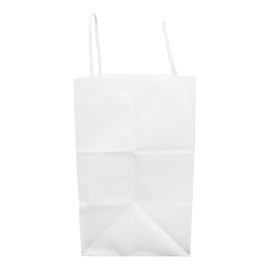 Papírové Tašky Kraft Bílá s Ouškems 100g/m² 30+18x29cm (200 Ks)