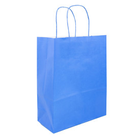 Papírové Tašky Tyrkysová s Ouškems100g/m² 25+11x31cm (25 Ks)