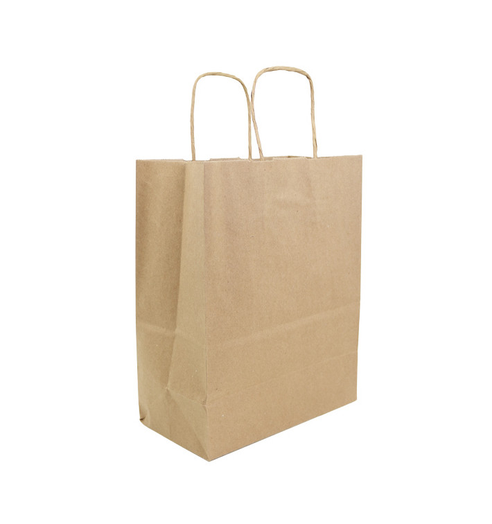 Papírové Tašky Kraft Hnědý s Ouškems 100g/m² 22+11x27cm (25 Ks) Papírové Tašky Kraft Hnědý s Ouškems 100g/m² 22+11x27cm (25 Ks)