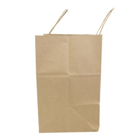 Papírové Tašky Kraft Hnědý s Ouškems 100g/m² 30+18x29cm (200 Ks)