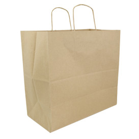 Papírové Tašky Kraft Hnědý s Ouškems 100g/m² 35+18x34cm (25 Ks)