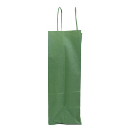 Papírové Tašky Kraft Zelený s Ouškems 80g/m² 20+10x29cm (50 Ks)