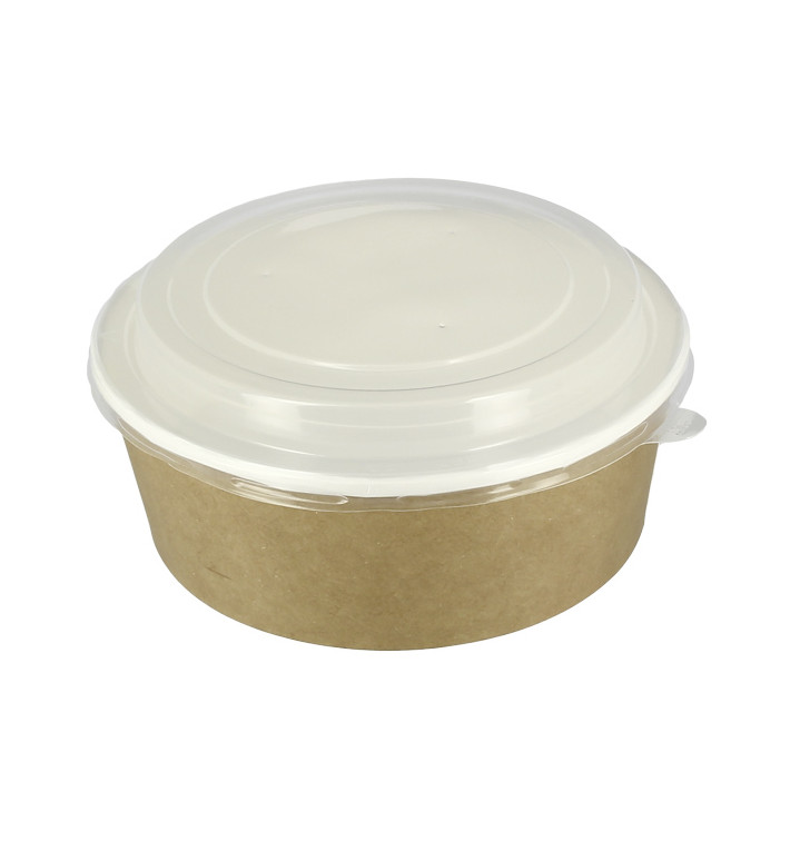 Kartonová Miska Kraft s Víčko PP 33Oz/1000 ml (100 Ks) Kartonová Miska Kraft s Víčko PP 33Oz/1000 ml (100 Ks)