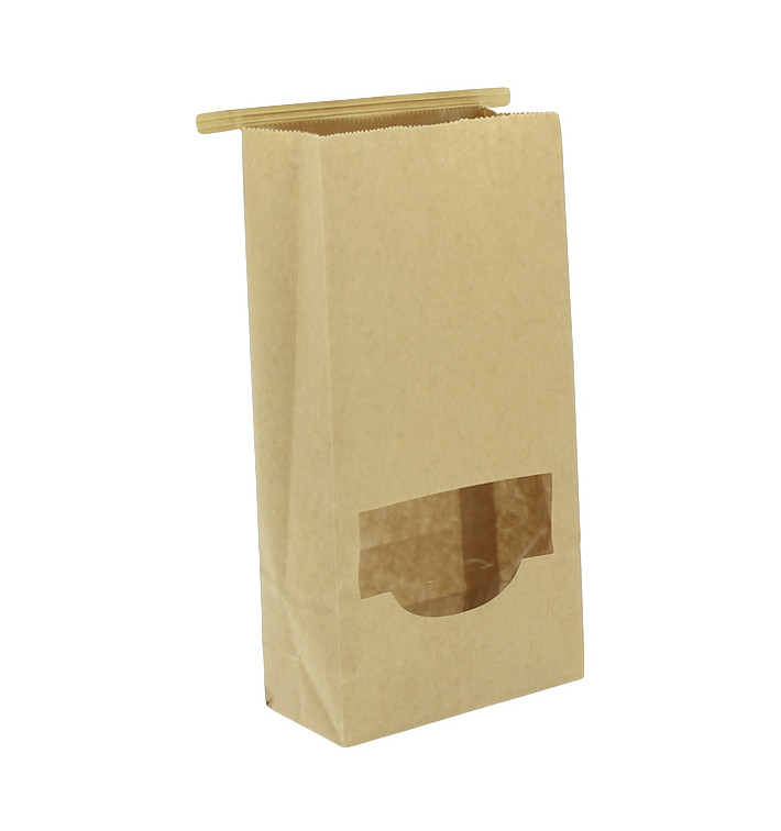 Tašky Kužel Kraft na Zip s Okénkem 12+6x23,5cm (50 Ks) Tašky Kužel Kraft na Zip s Okénkem 12+6x23,5cm (50 Ks)