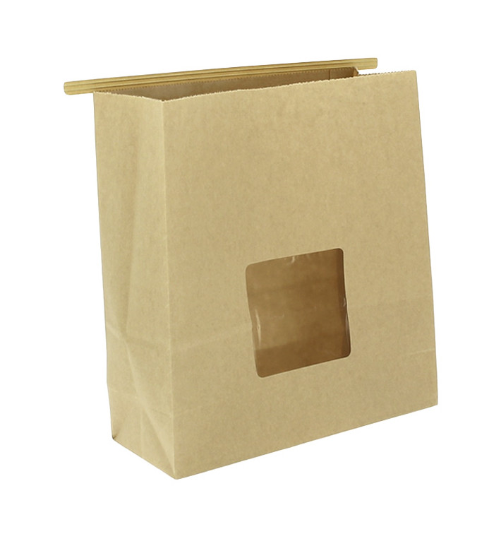 Tašky Kužel Kraft na Zip s Okénkem 20+8x23cm (500 Ks) Tašky Kužel Kraft na Zip s Okénkem 20+8x23cm (500 Ks)