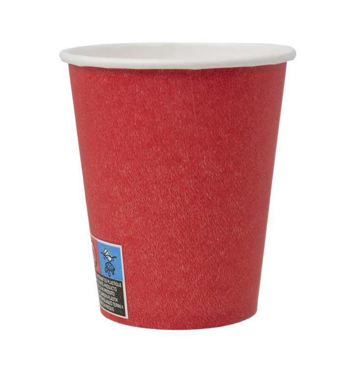 Papírový Kelímek Bez Plastů 9 Oz/250ml "Colors" Červená Ø8,0cm (20 Ks) Papírový Kelímek Bez Plastů 9 Oz/250ml "Colors" Červená Ø8,0cm (20 Ks)
