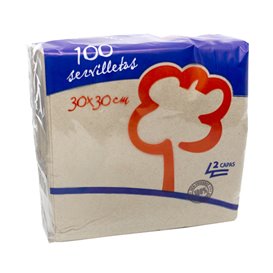 Papírové Ubrousky Eco " Recycled " 33x33cm 1 Vrstvé (100 Ks)