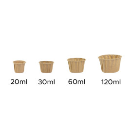 Miska Papírové Skládané Kraft 60ml (250 Ks)