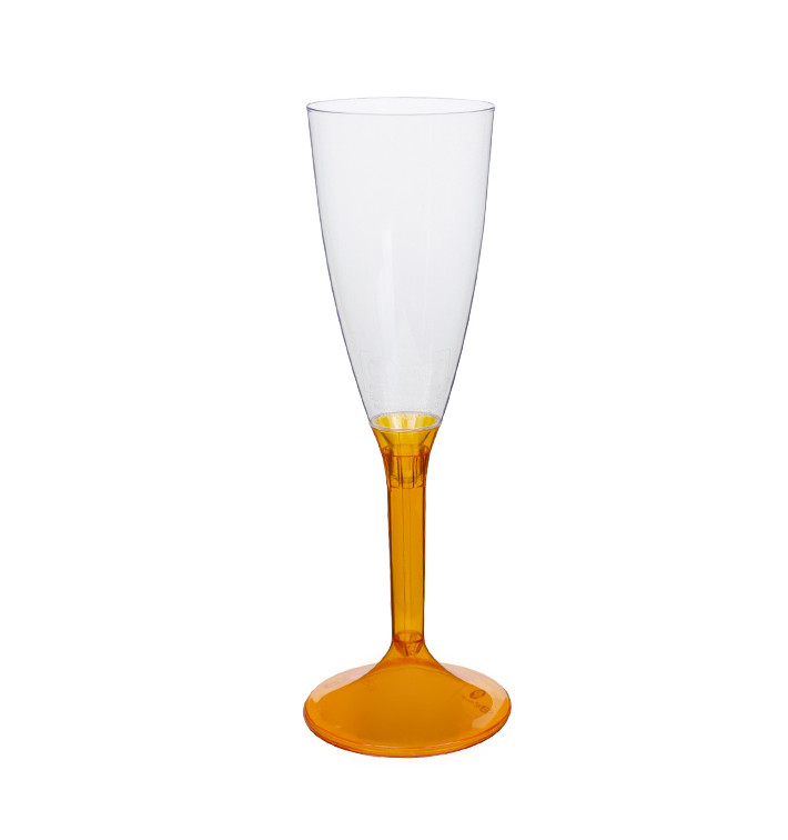 Plastové Sklenice Cava s Černou Oranžový Průhledný 120ml 2P (20 Ks) Plastové Sklenice Cava s Černou Oranžový Průhledný 120ml 2P (20 Ks)