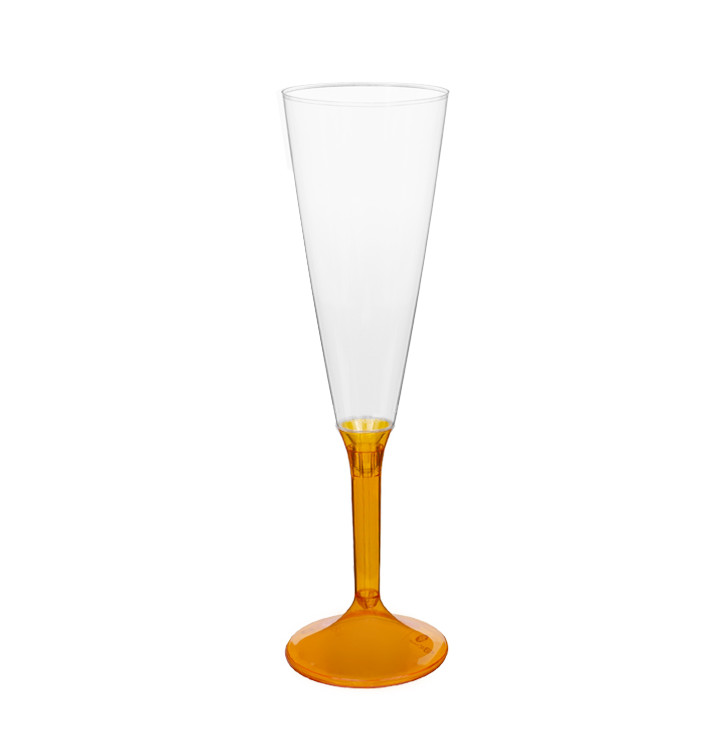 Plastové Sklenice Cava s Černou Oranžový Průhledný 160ml 2P (200 Ks) Plastové Sklenice Cava s Černou Oranžový Průhledný 160ml 2P (200 Ks)