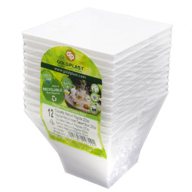 Misky pro Ochutnávky Pagoda Střední Bílý 200 ml (12 Ks)