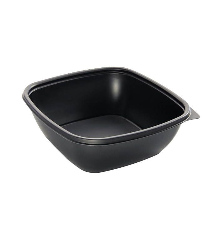 Plastové Obaly PP Černá 750ml 16,5x16,5x6cm (300 Ks) Plastové Obaly PP Černá 750ml 16,5x16,5x6cm (300 Ks)