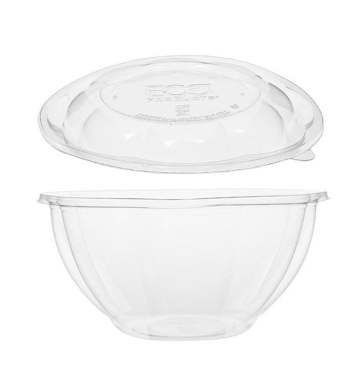 Salátová Mísa s Víčko PLA 940ml (150 Ks) Salátová Mísa s Víčko PLA 940ml (150 Ks)