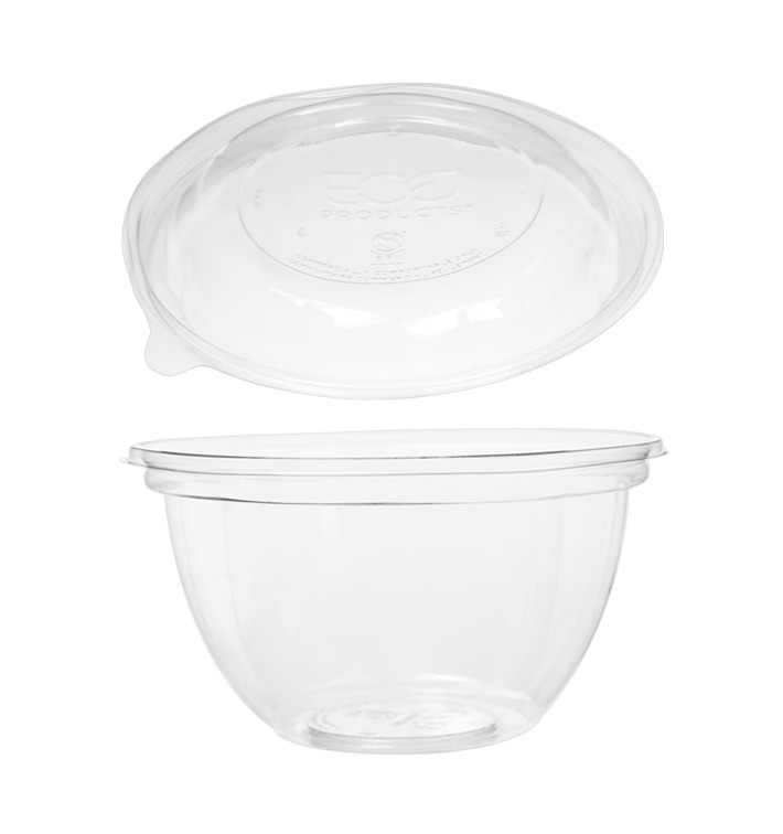 Salátová Mísa s Víčko PLA 530ml (150 Ks) Salátová Mísa s Víčko PLA 530ml (150 Ks)