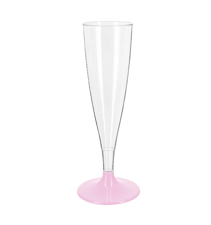 Plastové Sklenice Šampaňské Opakovaně Použitelné s Růže Nožkou 140ml 2P (48 Ks) Plastové Sklenice Šampaňské Opakovaně Použitelné s Růže Nožkou 140ml 2P (48 Ks)