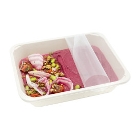 Obaly z Cukrové Třtiny PLA 580ml 18,7x13,6x3,6cm (75 Ks)