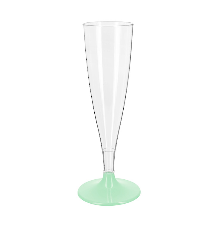 Plastové Sklenice Šampaňské Opakovaně Použitelné s Zelený Nožkou 140ml 2P (6 Ks) Plastové Sklenice Šampaňské Opakovaně Použitelné s Zelený Nožkou 140ml 2P (6 Ks)