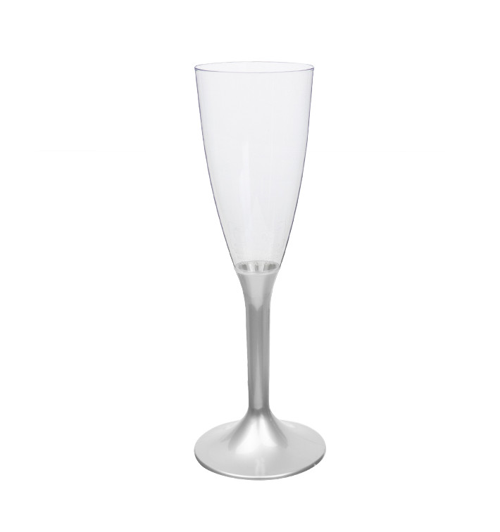Plastové Sklenice Cava s Černou Šedá 120ml 2P (200 Ks) Plastové Sklenice Cava s Černou Šedá 120ml 2P (200 Ks)