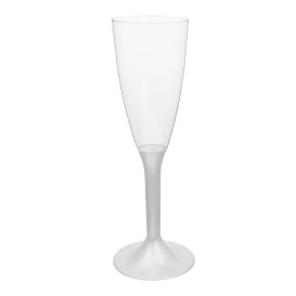 Plastové Sklenice Cava s Černou Bílý Perlový 120ml 2P (20 Ks)