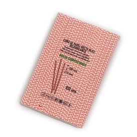 Papírová Rovná Brčka Červené a Bílý Ø6mm 20cm (6000 Ks)