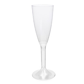 Plastové Sklenice Cava s Černou Průhledný 120ml 2P (20 Ks)