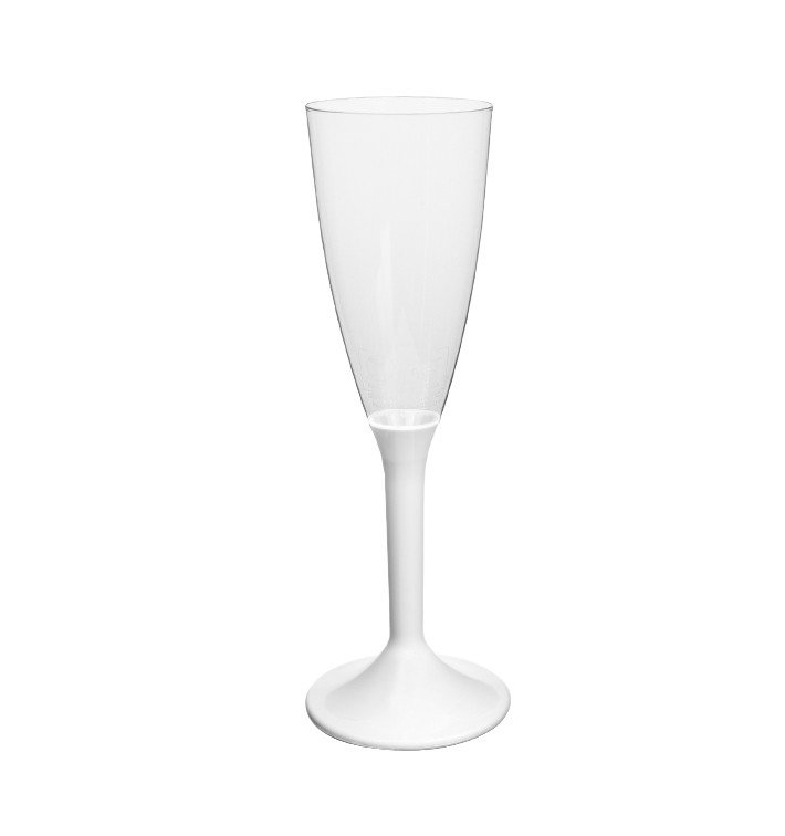 Plastové Sklenice Cava s Černou Bílý 120ml 2P (20 Ks) Plastové Sklenice Cava s Černou Bílý 120ml 2P (20 Ks)