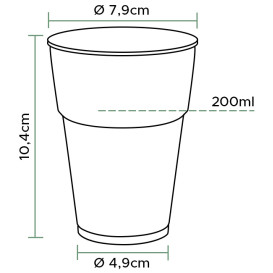 Kelímek na Pivo PS Průhledný Krystal 200 ml (1000 Ks)