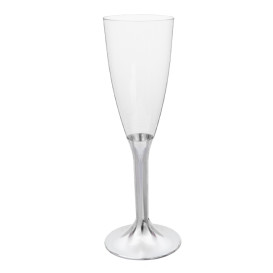 Plastové Sklenice Cava s Nikl Černou Pochromovaný 120ml 2P (200 Ks)