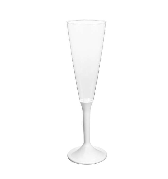 Plastové Sklenice Cava s Černou Bílý 160ml 2P (20 Ks) Plastové Sklenice Cava s Černou Bílý 160ml 2P (20 Ks)