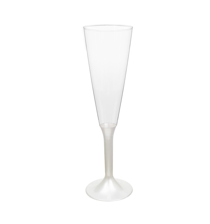 Plastové Sklenice Cava s Černou Bílý Perlový 160ml 2P (200 Ks) Plastové Sklenice Cava s Černou Bílý Perlový 160ml 2P (200 Ks)
