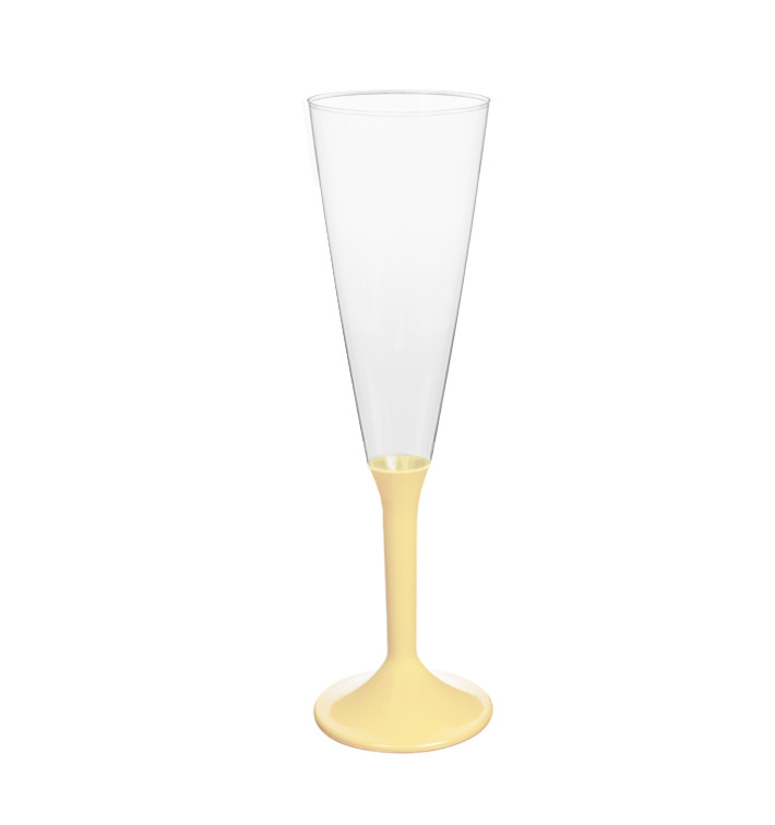 Plastové Sklenice Cava s Černou Krémový 160ml 2P (20 Ks) Plastové Sklenice Cava s Černou Krémový 160ml 2P (20 Ks)