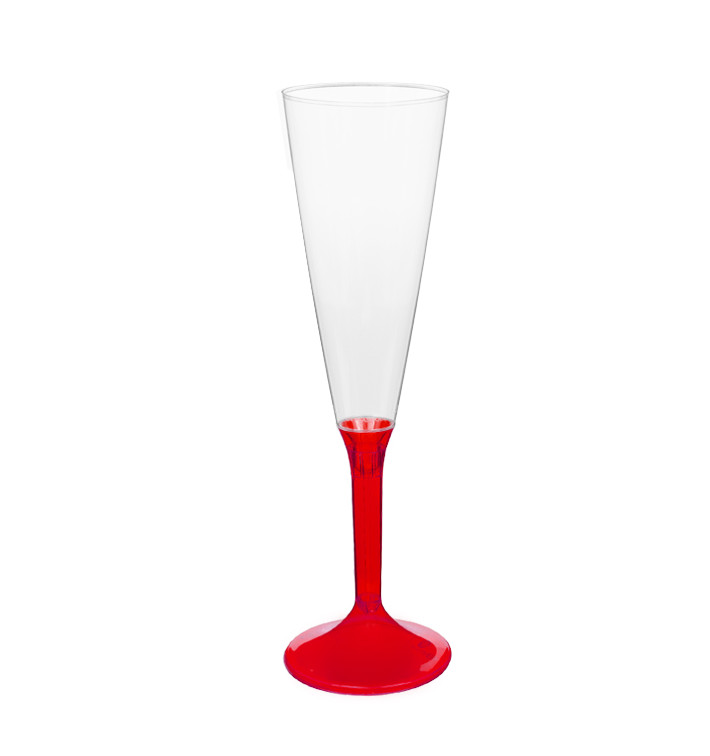 Plastové Sklenice Cava s Černou Červené Průhledný 160ml 2P (20 Ks) Plastové Sklenice Cava s Černou Červené Průhledný 160ml 2P (20 Ks)