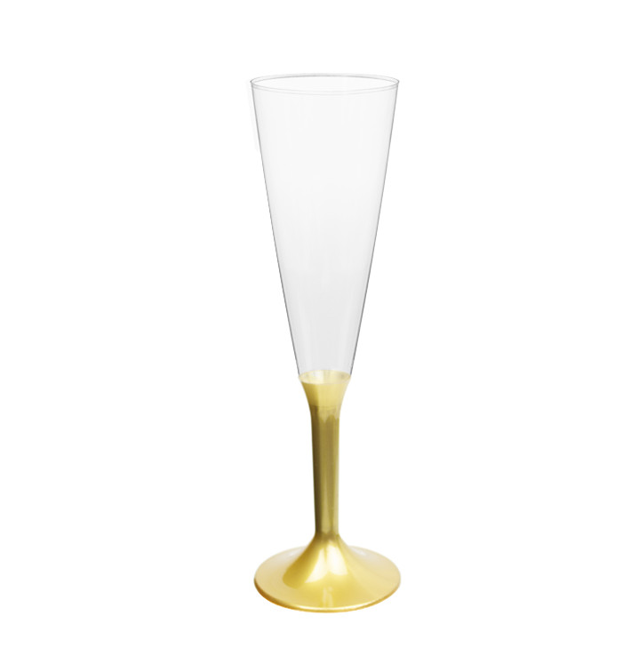 Plastové Sklenice Cava s Černou Zlato 160ml 2P (20 Ks) Plastové Sklenice Cava s Černou Zlato 160ml 2P (20 Ks)