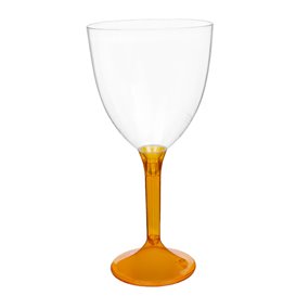 Plastové Sklenice na Víno s Černou Oranžový Průhledný 300ml 2P (20 Ks)