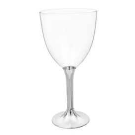 Plastové Sklenice na Víno s Nikl Černou Pochromovaný 300ml 2P (200 Ks)