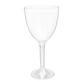 Plastové Sklenice na Víno s Černou Průhledný 300ml 2P (200 Ks)