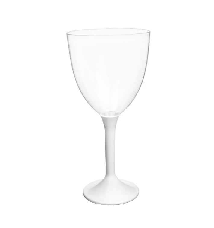 Plastové Sklenice na Víno s Černou Bílý 300ml 2P (200 Ks) Plastové Sklenice na Víno s Černou Bílý 300ml 2P (200 Ks)