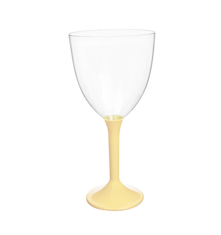 Plastové Sklenice na Víno s Černou Krémový 300ml 2P (20 Ks) Plastové Sklenice na Víno s Černou Krémový 300ml 2P (20 Ks)