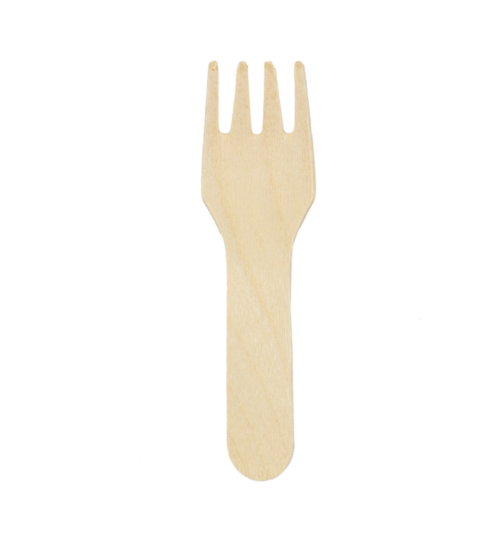 Mini Vidlička Dřevěný Přírodní 7,5cm (100 Ks) Mini Vidlička Dřevěný Přírodní 7,5cm (100 Ks)