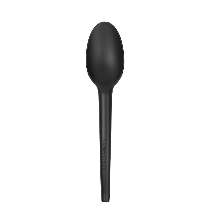 Biologicky rozložitelná lžíce CPLA Černá 16,5cm (25 Ks) Biologicky rozložitelná lžíce CPLA Černá 16,5cm (25 Ks)