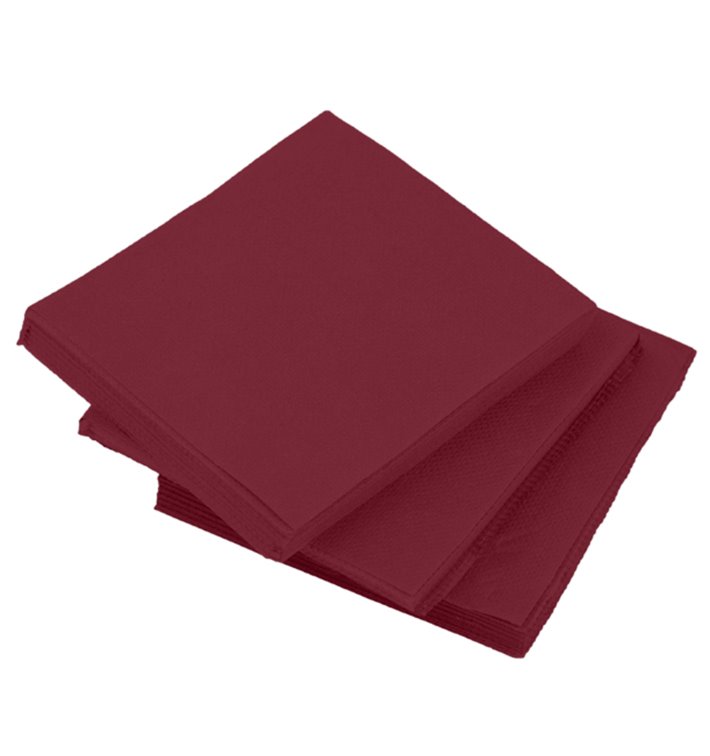 Papírové Ubrousky Mikrobod 20x20cm 2 Vrstvy Bordeaux (2400 Ks)